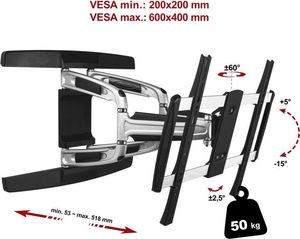 Fiber Novelty Uchwyt ścienny FN316 37'' - 80'' 3