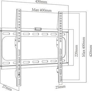 Ergosolid Uchwyt ścienny Arcen 32'' - 55'' 2
