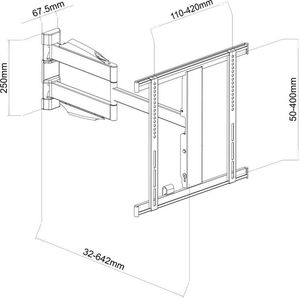 Ergosolid Branta - uniwersalny obrotowy uchwyt do telewizorów LCD, LED 32" - 55" 8