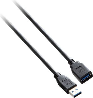 Kabel USB V7 USB-A - USB-A 1.8 m Czarny (V7E2USB3EXT-1.8M) 1