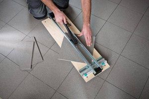 Maszynka do cięcia płytek Wolfcraft Przecinarka do płytek TC610W - podstawa z drewna 2