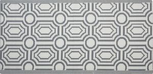 Beliani Dywan zewnętrzny dwustronny 90 x 180 cm szaro-biały BIDAR 2