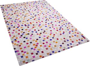 Beliani Dywan patchwork skórzany 140 x 200 cm wielokolorowy ADVAN 1
