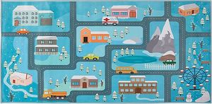 Beliani Dywan dziecięcy nadruk z miastem 80 x 150 cm KIGI 2