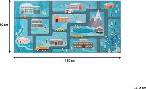 Beliani Dywan dziecięcy nadruk z miastem 80 x 150 cm KIGI 5