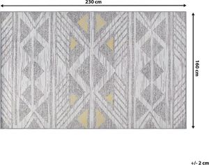 Beliani Dywan 160 x 230 cm szaro-żółty KARGI 5