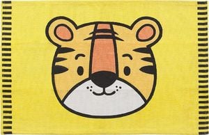 Beliani Dywan dziecięcy motyw tygrysa 60 x 90 cm żółty RANCHI 1