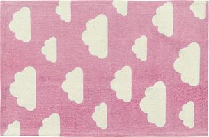 Beliani Dywan dziecięcy motyw chmur 60 x 90 cm różowy GWALIJAR 2