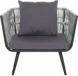 Beliani Zestaw ogrodowy rattanowy 4-osobowy grafitowy RAGUSA (117063) 6