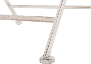 Beliani Stolik ogrodowy metalowy beżowy TRIESTE 5