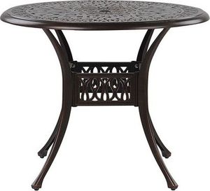 Beliani Zestaw ogrodowy stół i 4 krzesła brązowy ANCONA 3