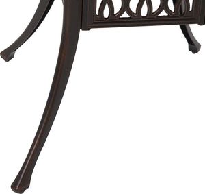 Beliani Zestaw ogrodowy stół i 4 krzesła brązowy ANCONA 4