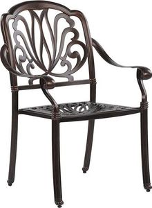 Beliani Zestaw ogrodowy stół i 4 krzesła brązowy ANCONA 8