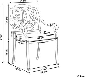 Beliani Zestaw ogrodowy stół i 4 krzesła brązowy ANCONA 9