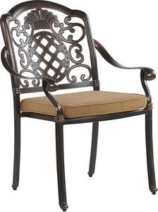 Beliani Zestaw ogrodowy stół i 4 krzesła metalowy brązowy SALENTO 7