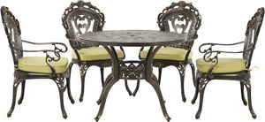 Beliani Zestaw ogrodowy stół i 4 krzesła SAPRI 1