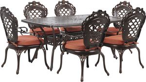 Beliani Zestaw ogrodowy stół i 6 krzeseł brązowy Lizzano 1