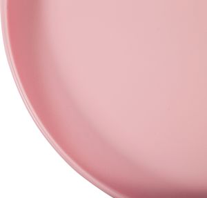 Beliani Stolik ogrodowy metalowy różowy CAVINIA 3