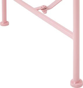 Beliani Ławka ogrodowa 125 cm metalowa różowa CAVINIA 6