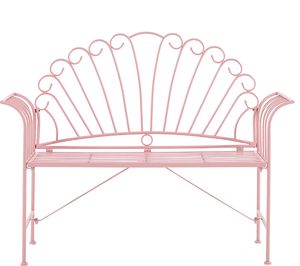Beliani Zestaw mebli balkonowych metalowy różowy CAVINIA 3