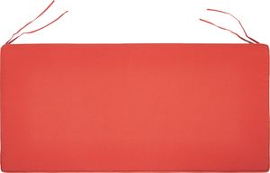 Beliani Ławka ogrodowa z certyfikowanego drewna 120 cm czerwona poduszka VIVARA 6