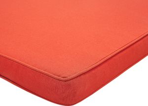 Beliani Ławka ogrodowa z certyfikowanego drewna 120 cm czerwona poduszka VIVARA 7