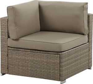 Beliani Zestaw ogrodowy Belvedere rattanowy 6-osobowy brązowy 5