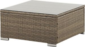 Beliani Zestaw ogrodowy Belvedere rattanowy 6-osobowy brązowy 7