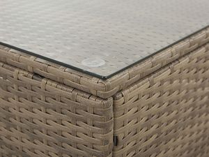 Beliani Zestaw ogrodowy Belvedere rattanowy 6-osobowy brązowy 8