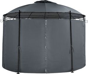 Beliani Pawilon ogrodowy 368 cm ciemnoszary SAFARA 2