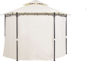 Beliani Pawilon ogrodowy 350 cm beżowy PORTEL 2