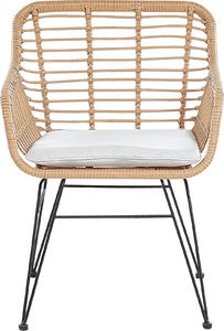 Beliani Zestaw mebli balkonowych rattanowy jasnobrązowy TRESTINA 3