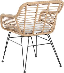 Beliani Zestaw mebli balkonowych rattanowy jasnobrązowy TRESTINA 4