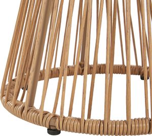 Beliani Zestaw mebli balkonowych rattanowy jasnobrązowy TRESTINA 8