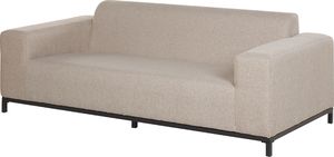 Beliani Zestaw ogrodowy tapicerowany 5-osobowy beżowy z czarnym ROVIGO 3