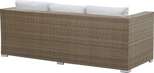 Beliani Zestaw ogrodowy rattanowy 3-osobowy biały Belluno 6