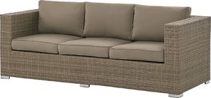 Beliani Zestaw ogrodowy rattanowy 3-osobowy brązowy BELLUNO 5