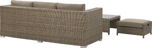 Beliani Zestaw ogrodowy rattanowy 3-osobowy brązowy BELLUNO 6