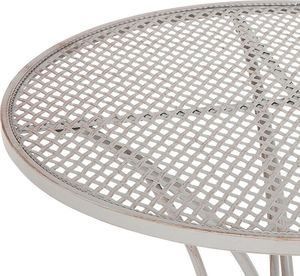 Beliani Stolik ogrodowy metalowy szary CILENTO 4