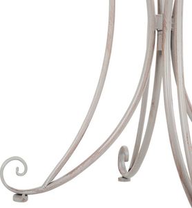 Beliani Stolik ogrodowy metalowy szary CILENTO 6