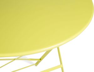 Beliani Zestaw mebli balkonowych metalowy limonkowy FIORI 6