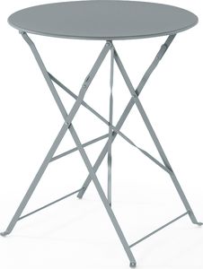 Beliani Zestaw mebli balkonowych metalowy szary FIORI 2