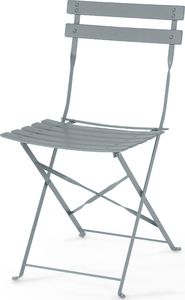 Beliani Zestaw mebli balkonowych metalowy szary FIORI 3