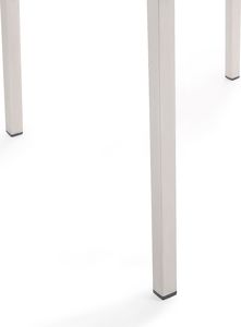 Beliani Zestaw ogrodowy stół szkło tłuczone dzielony blat i 8 krzeseł białych GROSSETO 6