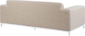 Beliani Zestaw ogrodowy tapicerowany 5-osobowy beżowy z białym ROVIGO 5