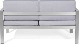 Beliani Zestaw ogrodowy 4-osobowy jasnoszary SALERNO 4