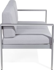Beliani Zestaw ogrodowy 4-osobowy jasnoszary SALERNO 5