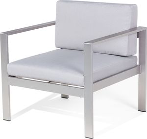 Beliani Zestaw ogrodowy 4-osobowy jasnoszary SALERNO 7