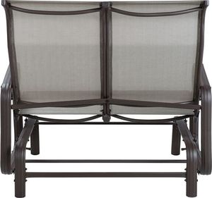 Beliani Ławka ogrodowa 114 cm bujana brązowa BORGIO 4