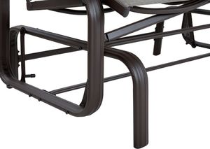 Beliani Ławka ogrodowa 114 cm bujana brązowa BORGIO 6